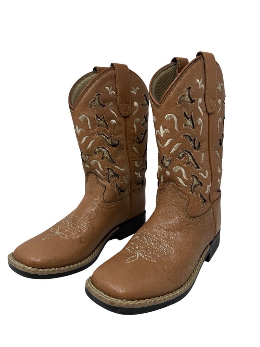 Cowgirl Legend Girls Embroidered Boots, Leather, Size 1